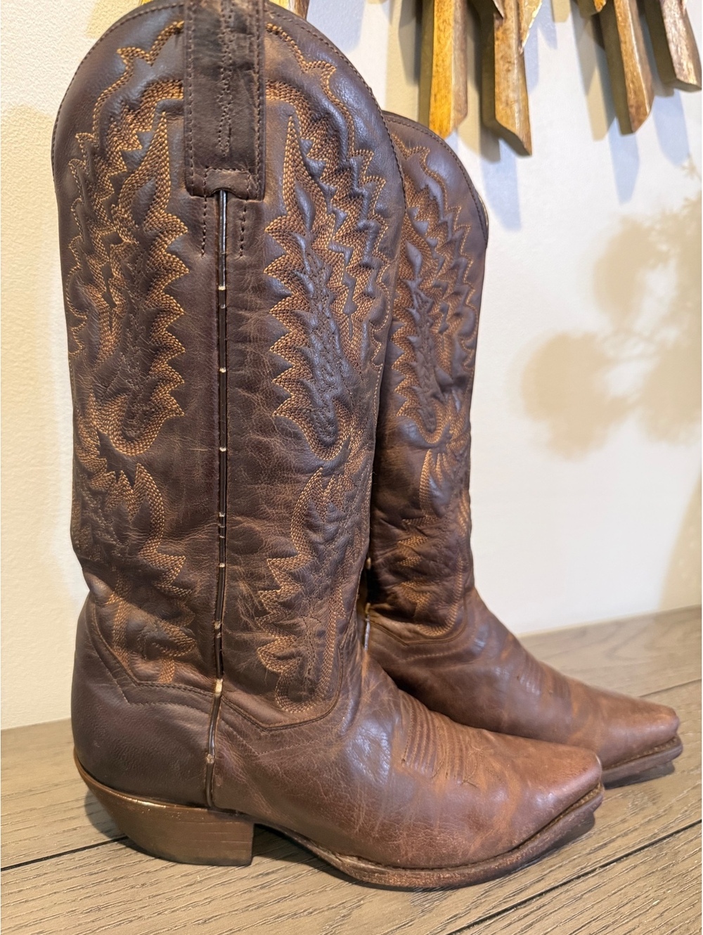 Dan Post Women’s Brown Leather Cowboy Boots Size 6